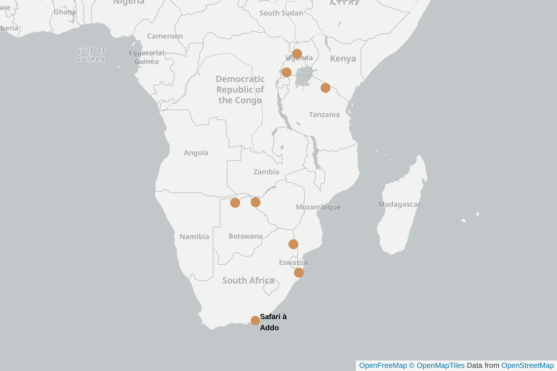 Carte de Buffle d'Afrique