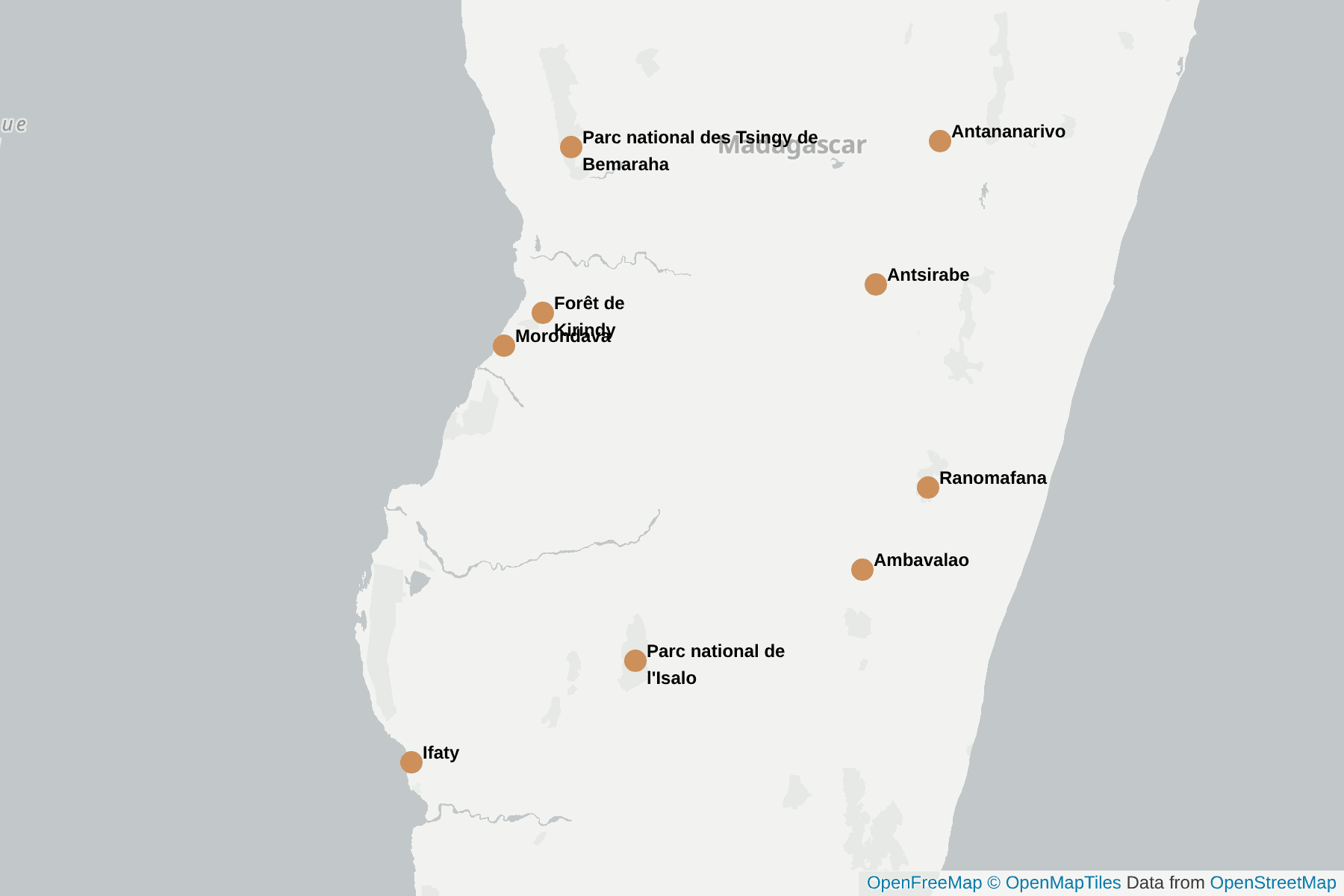 Carte de Madagascar