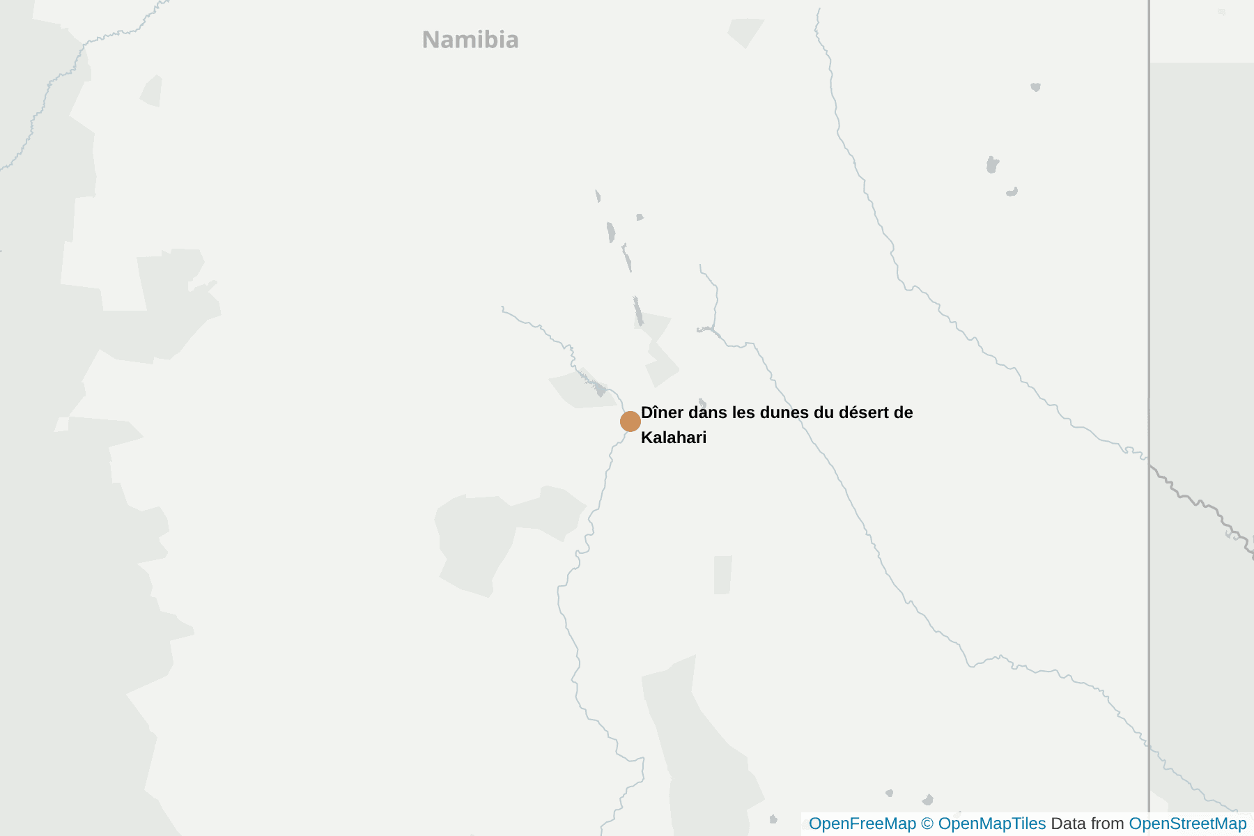 Carte de Désert du Kalahari