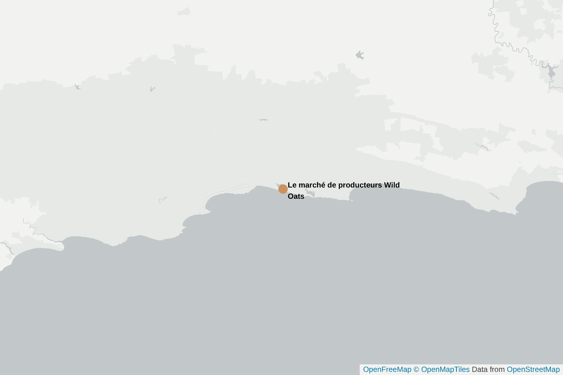 Carte de Le marché de producteurs Wild Oats