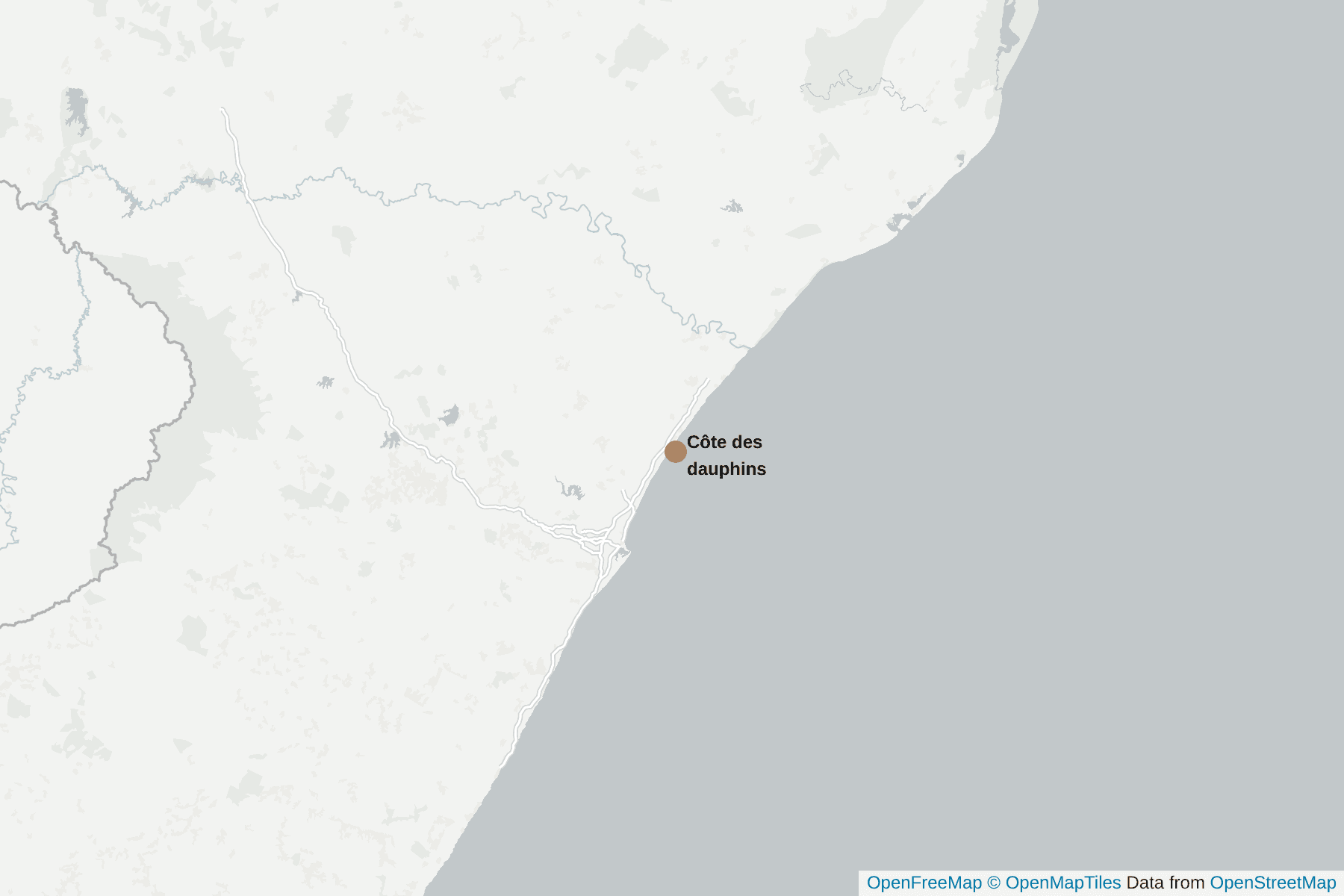 Carte de Côte des dauphins