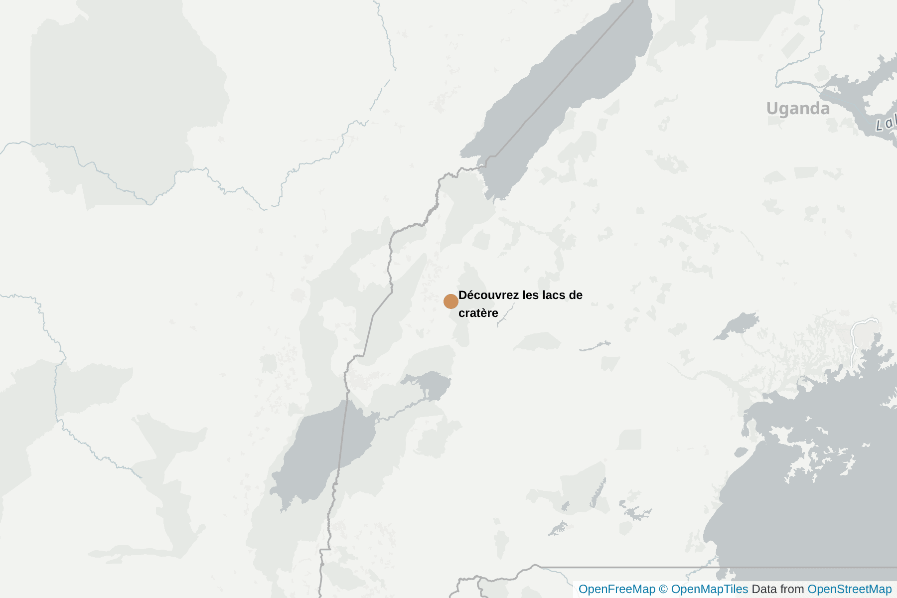 Carte de Découvrez les lacs de cratère