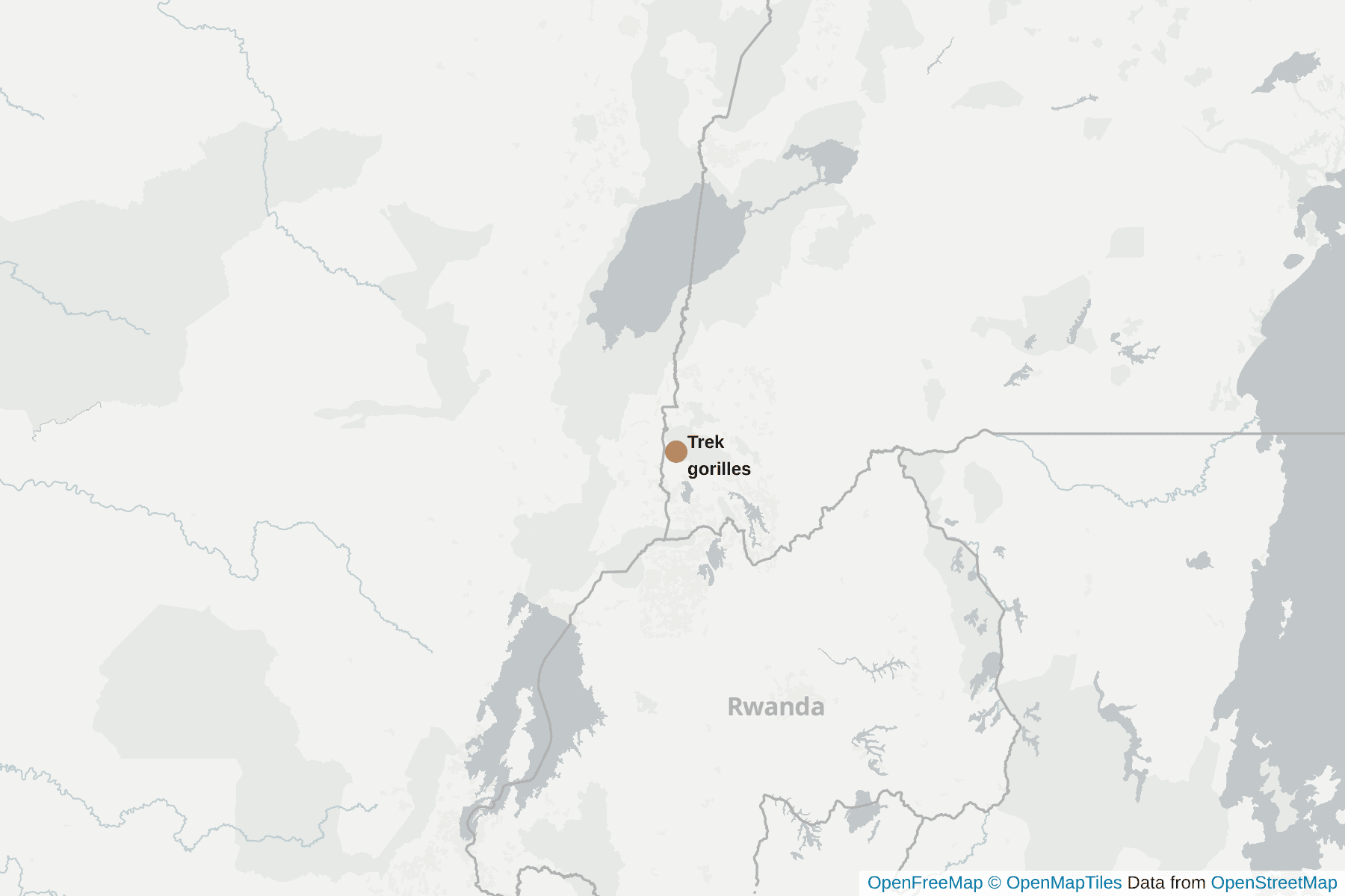 Carte de Trek gorilles