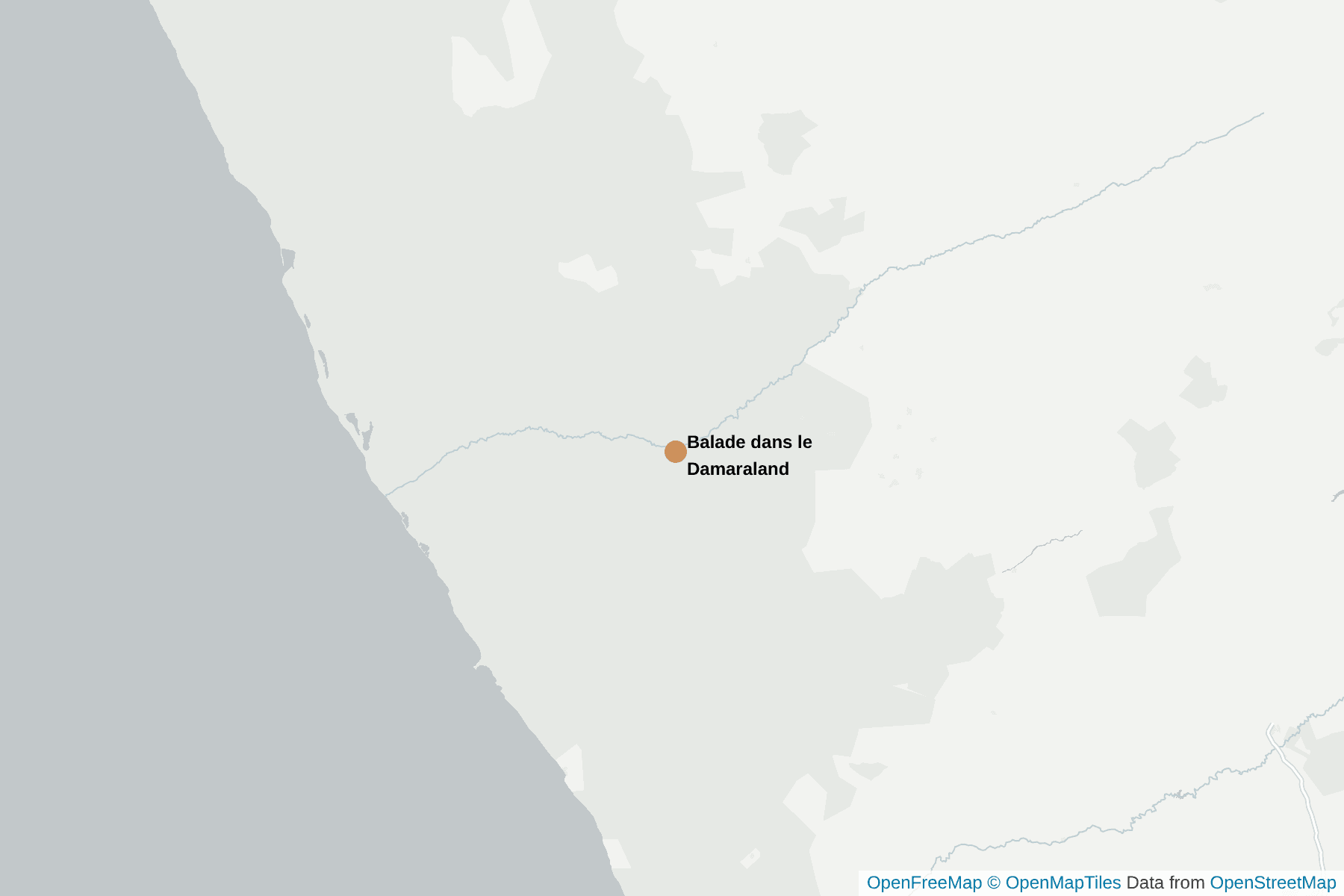Carte de Balade dans le Damaraland